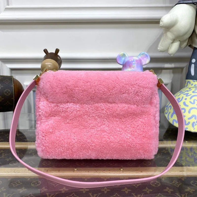 Louis Vuitton LV M21320 Twist MM Handbag Pink