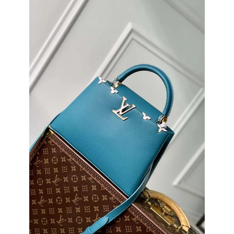 Louis Vuitton LV M23766 Capucines MM Handbag Green