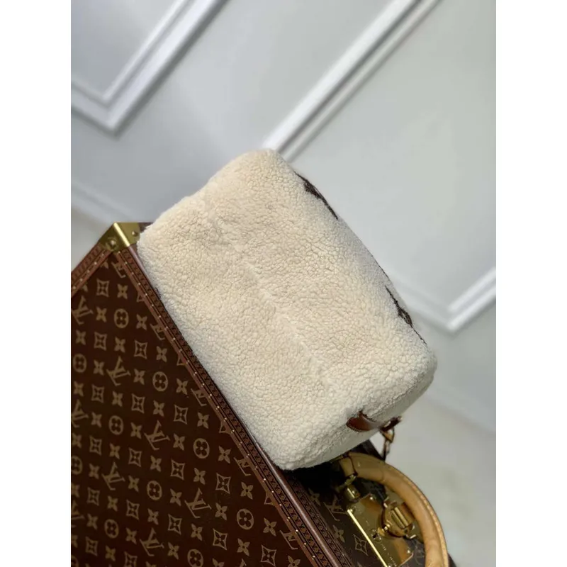 Louis Vuitton LV M23468 Speedy Bandoulière 25 Bag Cream/Brown