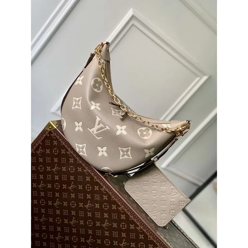 Louis Vuitton LV M46738 Loop Hobo Bag Bicolor Monogram