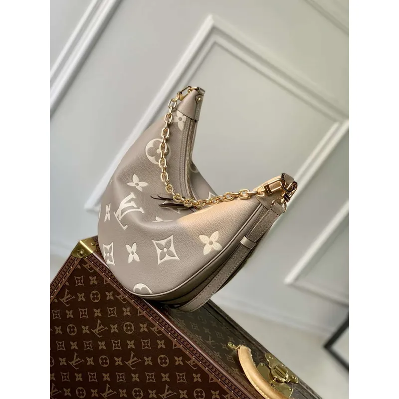Louis Vuitton LV M46738 Loop Hobo Bag Bicolor Monogram
