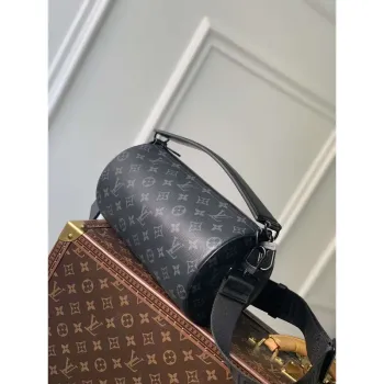 LV M46796 Louis Vuitton Soft Polochon PM Monogram Eclipse