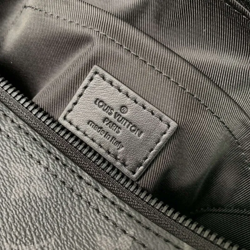 LV M46796 Louis Vuitton Soft Polochon PM Monogram Eclipse