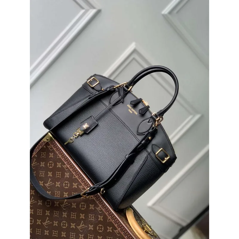 LV M22914 Louis Vuitton Lock It MM Bag Black