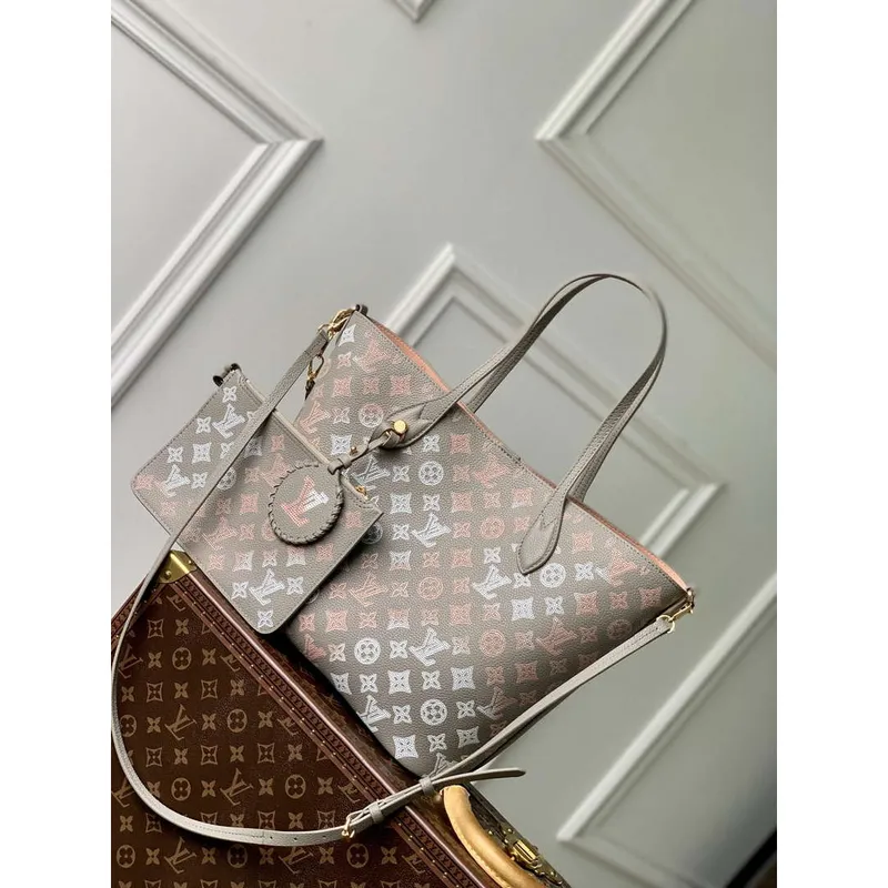 LV M23387 Louis Vuitton Blossom MM Tote Bag Gray