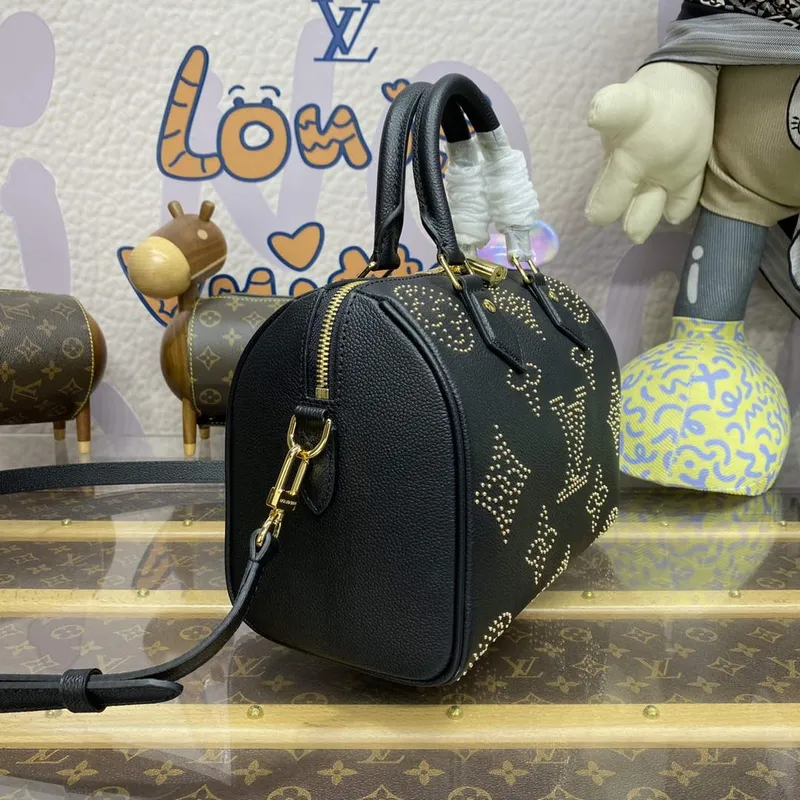 LV M46736 Louis Vuitton Speedy Bandoulière 25 Handbag Black