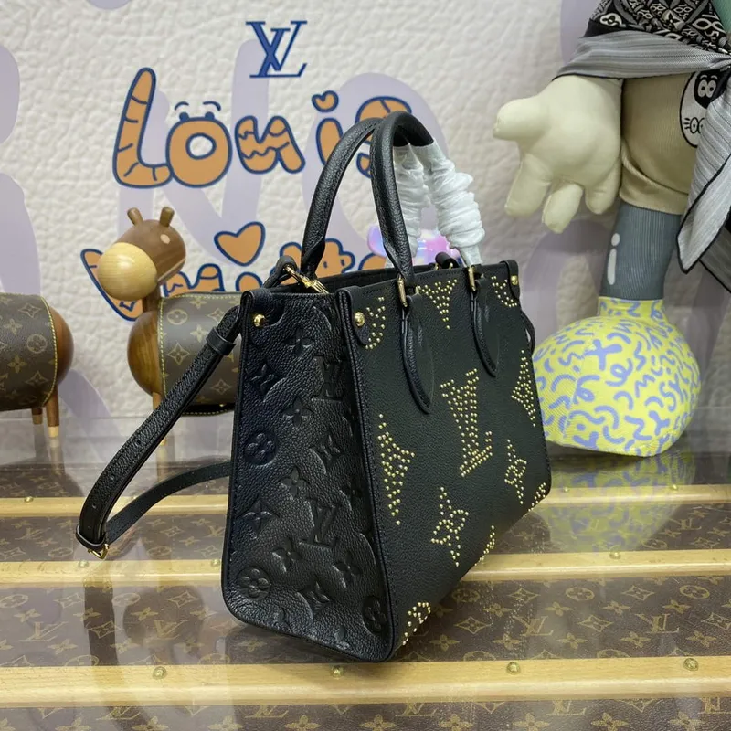 LV M46733 Louis Vuitton OnTheGo PM Handbag Black