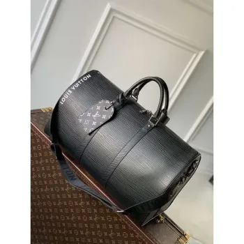 LV M23721 Louis Vuitton Keepall Bandoulière 50 Bag Black