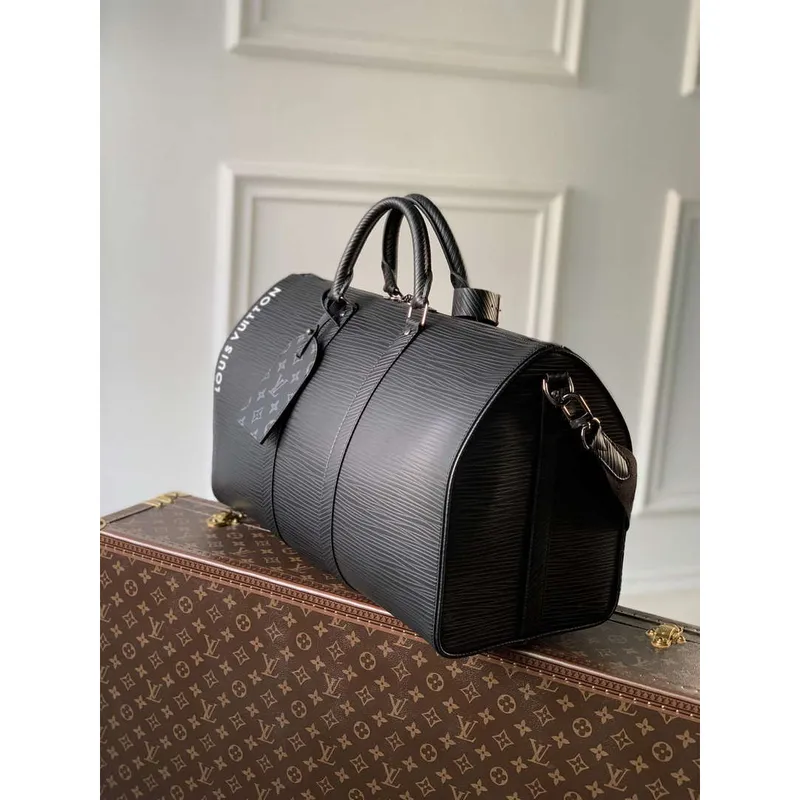 LV M23721 Louis Vuitton Keepall Bandoulière 50 Bag Black