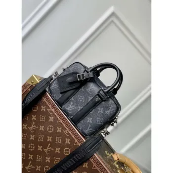 LV M82770 Louis Vuitton Nano Porte Documents Voyage Bag Black