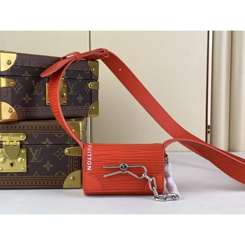 LV M23837 Louis Vuitton Micro Steamer Wallet Vermillion Red