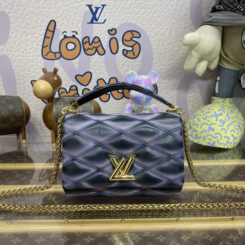 LV M23569 Louis Vuitton GO 14 MM Handbag Black/Pink