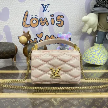 LV M23568 Louis Vuitton GO 14 MM Bag Beige/Pink