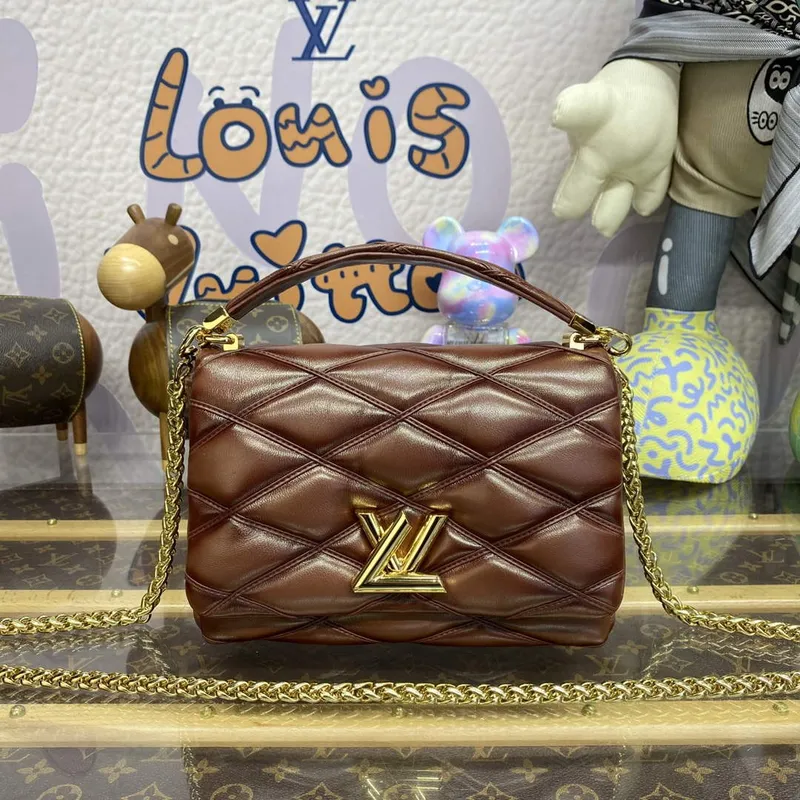 LV M23601 Louis Vuitton GO 14 MM Bag Smoked Tan