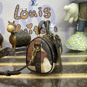 LV M46678 Louis Vuitton Keepall Bandoulière 25 Bag Brown