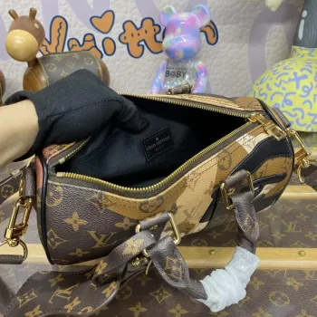 LV M46678 Louis Vuitton Keepall Bandoulière 25 Bag Brown