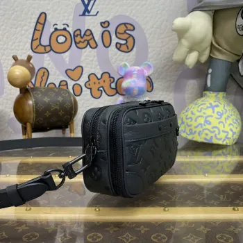 LV M82544 Louis Vuitton Nano Alpha Bag Black embossing
