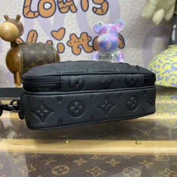 LV M82544 Louis Vuitton Nano Alpha Bag Black embossing