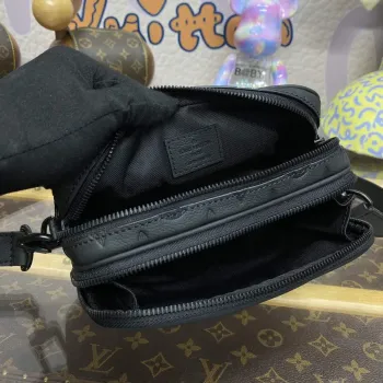 LV M82544 Louis Vuitton Nano Alpha Bag Black embossing
