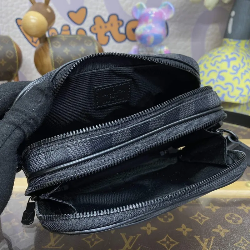 LV M82542 Louis Vuitton Nano Alpha Bag Black grid