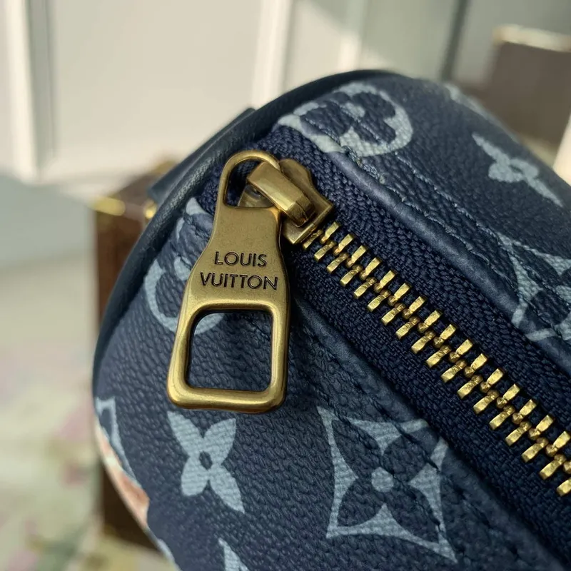 LV M46271 Louis Vuitton Keepall Bandoulière 25 Bag Blue