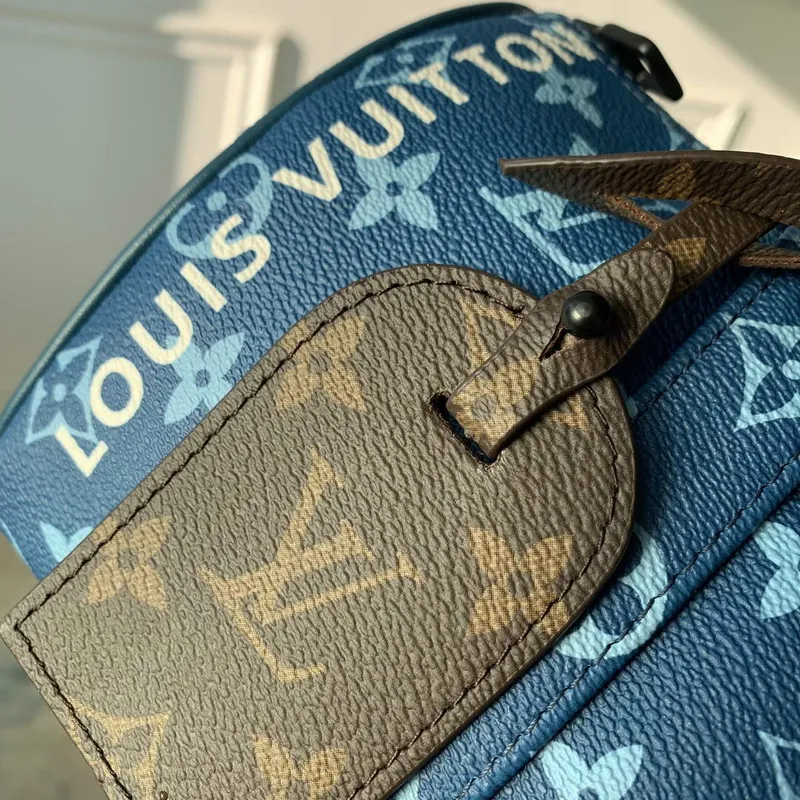 LV M46803 Louis Vuitton Keepall Bandoulière 25 City Bag Atlantic Blue