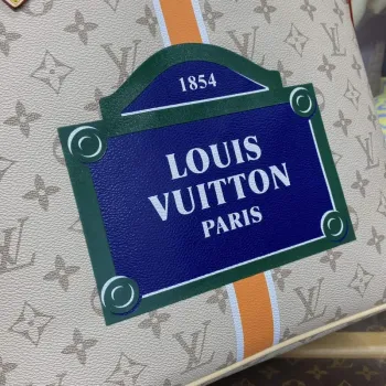 LV M23501 Louis Vuitton Neverfull MM Tote Bag Beige/Ochre