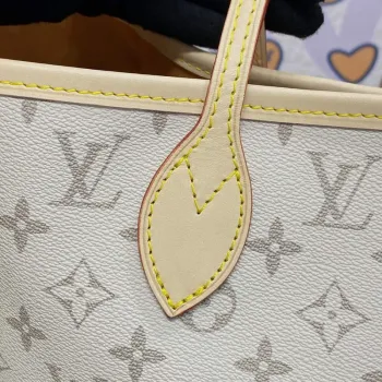 LV M23501 Louis Vuitton Neverfull MM Tote Bag Beige/Ochre