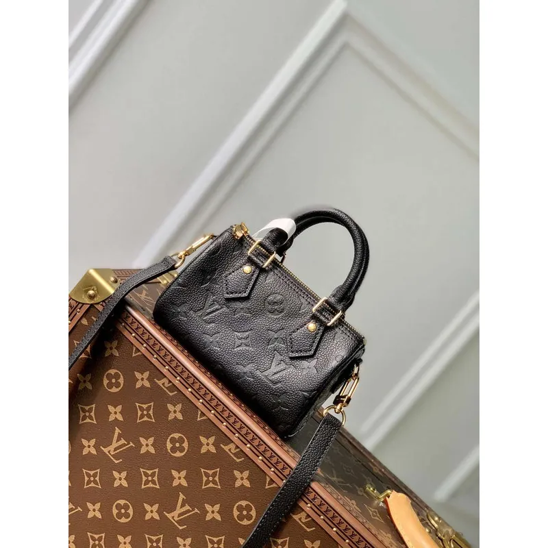 LV M82450 Louis Vuitton Nano Speedy Bag Black