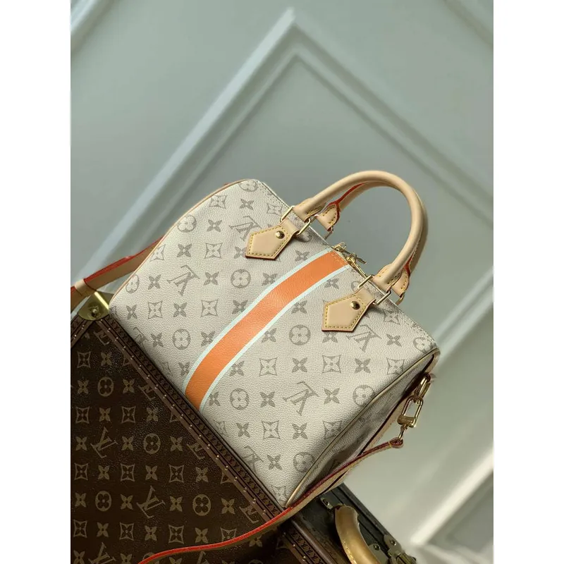 LV M46749 Louis Vuitton Speedy Bandoulière 25 Handbag Beige/Ocher