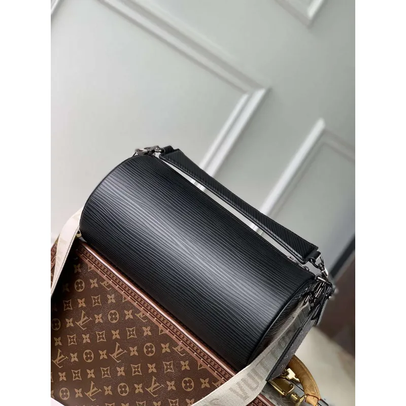 LV M23092 Louis Vuitton Soft Polochon Cross body Bag Black