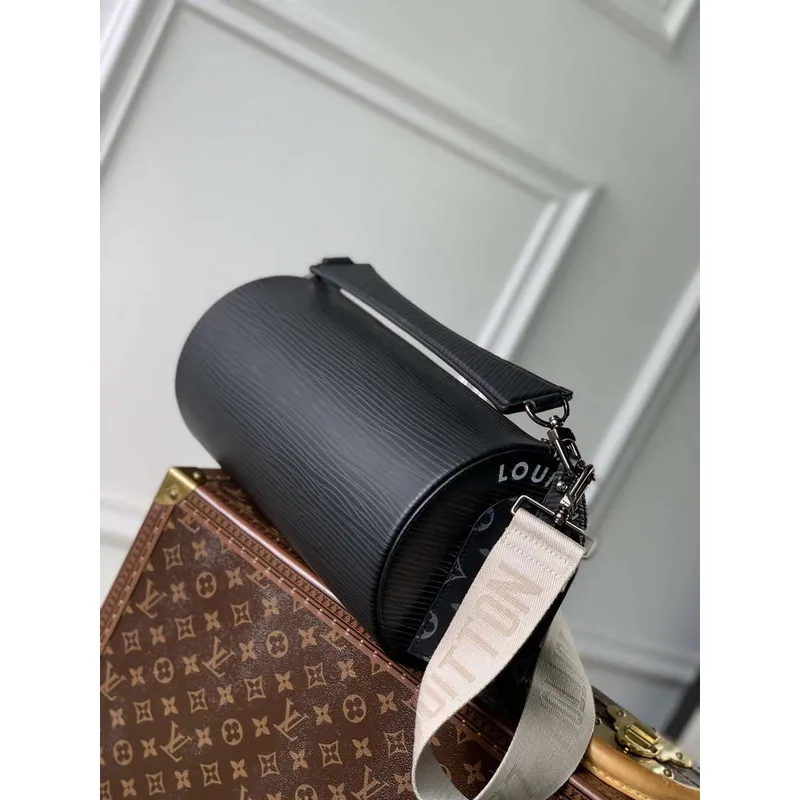 LV M23092 Louis Vuitton Soft Polochon Cross body Bag Black