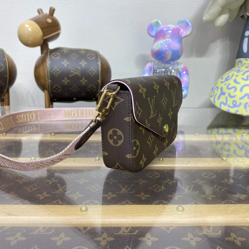 LV M80091 Louis Vuitton Félicie Strap & Go Bag Pink