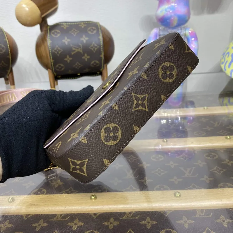 LV M80091 Louis Vuitton Félicie Strap & Go Bag Pink