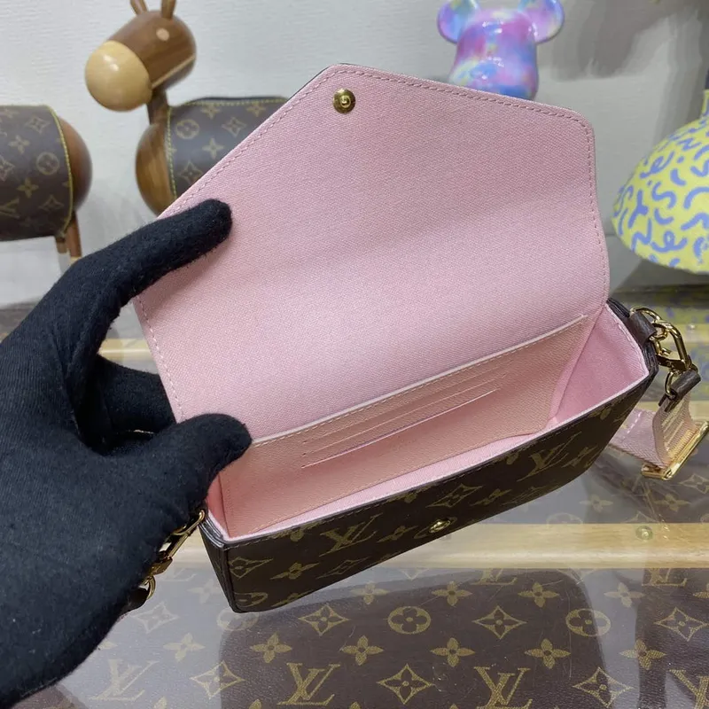LV M80091 Louis Vuitton Félicie Strap & Go Bag Pink