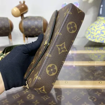 LV M80091 Louis Vuitton Félicie Strap & Go Bag Khaki Green