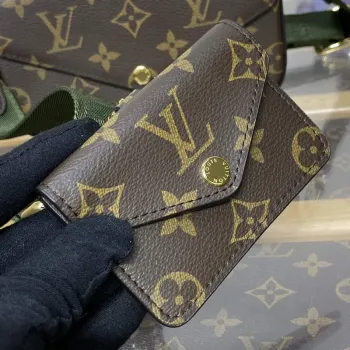 LV M80091 Louis Vuitton Félicie Strap & Go Bag Khaki Green