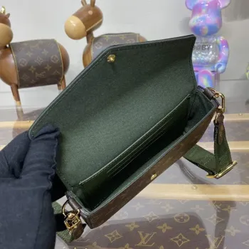 LV M80091 Louis Vuitton Félicie Strap & Go Bag Khaki Green