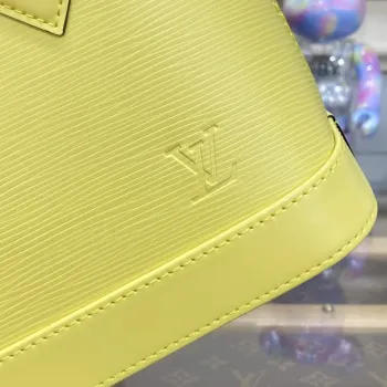 LV M22213 Louis Vuitton Alma BB Epi Handbag Jaune Plume Yellow