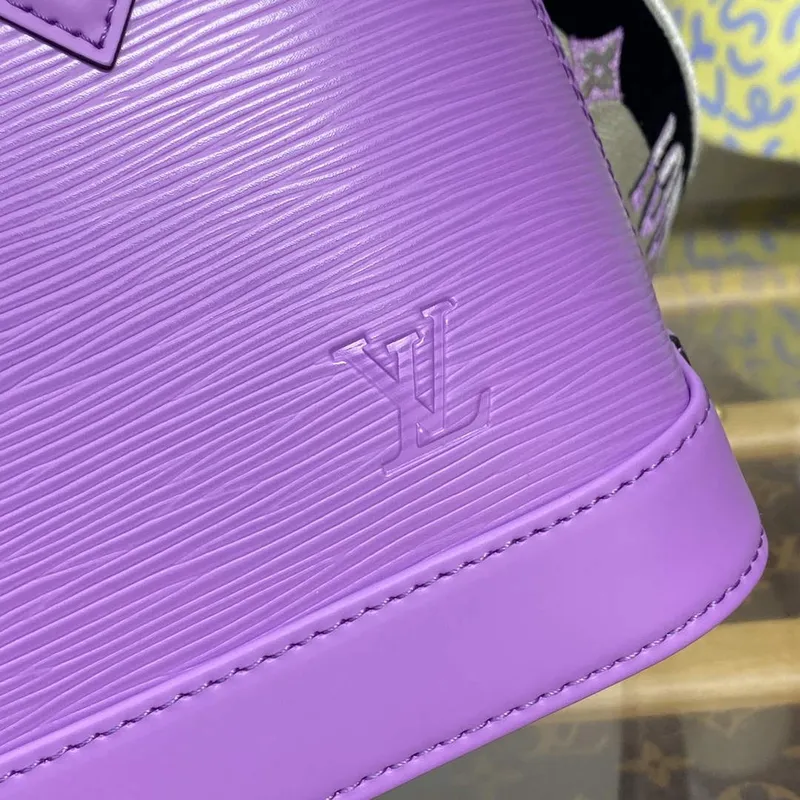 LV M22642 Louis Vuitton Alma BB Epi Handbag Lilas Provence Lilac