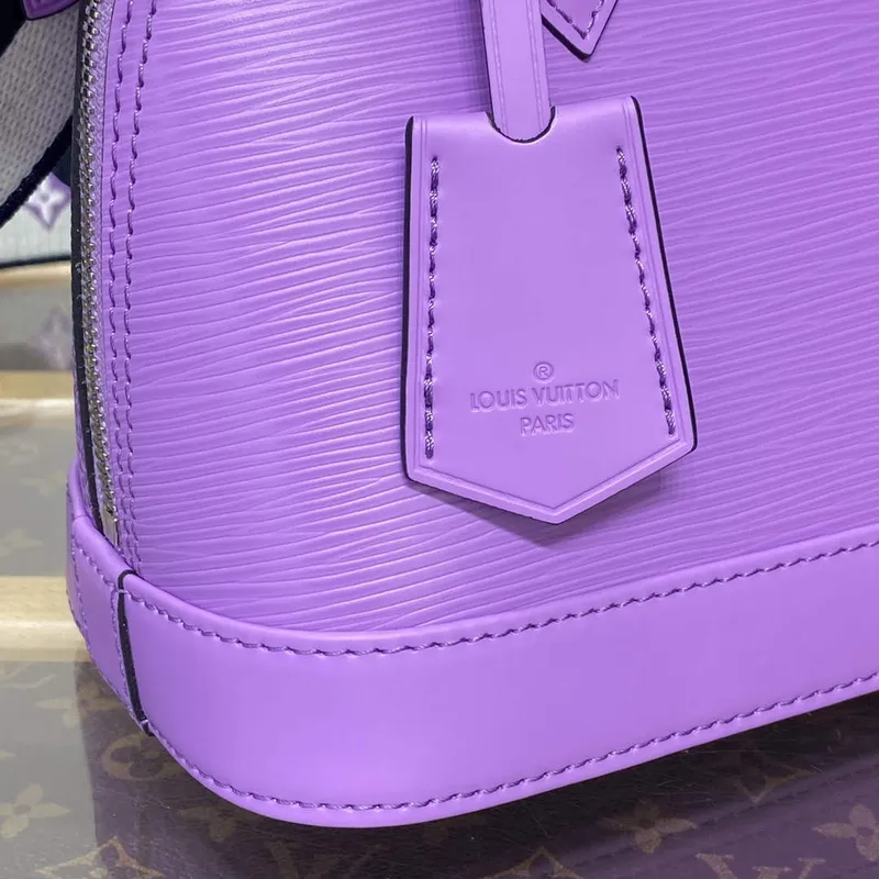 LV M22642 Louis Vuitton Alma BB Epi Handbag Lilas Provence Lilac