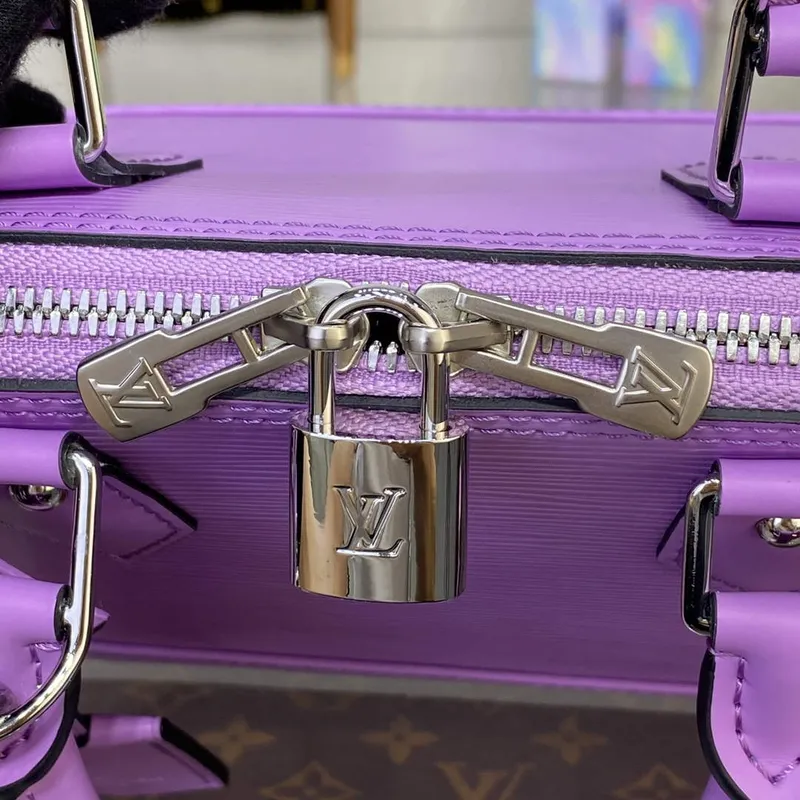 LV M22642 Louis Vuitton Alma BB Epi Handbag Lilas Provence Lilac