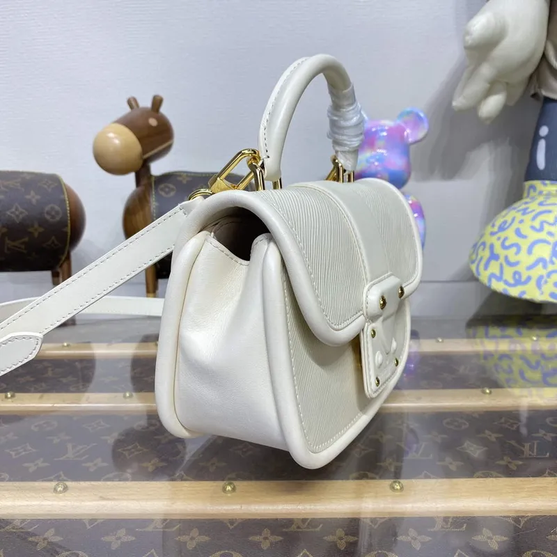 LV M22720 Louis Vuitton Hide and Seek Bag Quartz white
