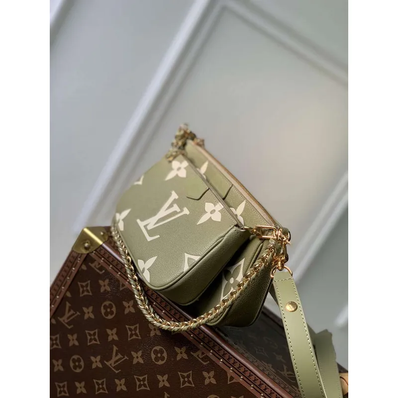 LV M80399 Louis Vuitton Multi Pochette Accessoires Bag Grass green