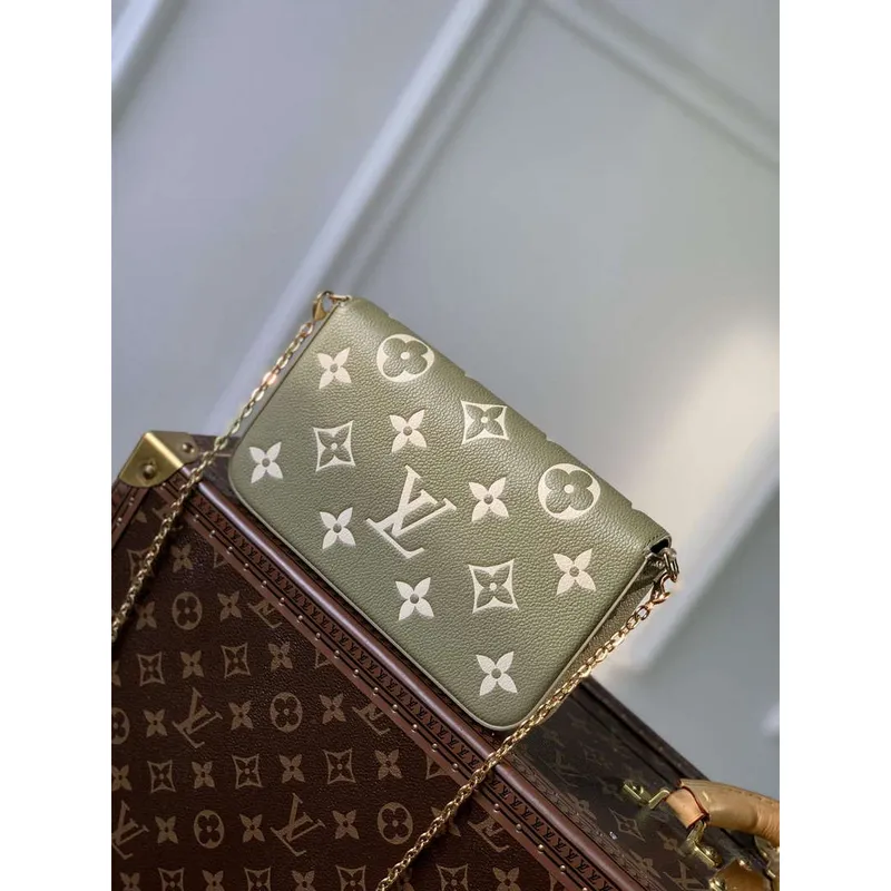 LV M82610 Louis Vuitton Félicie Pochette Bag Grass green