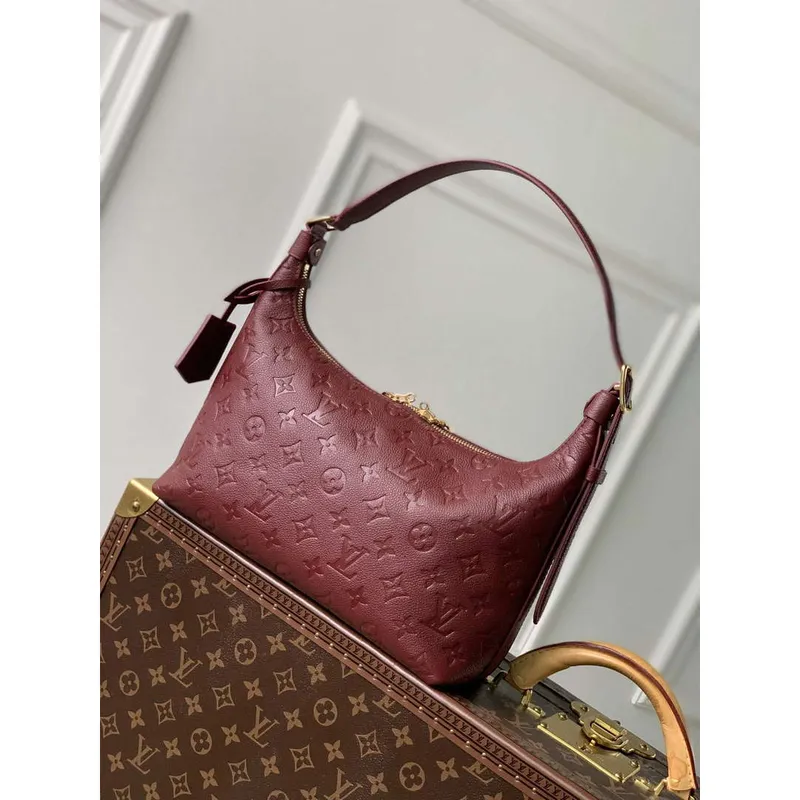 LV M46610 Louis Vuitton Sac Sport Bag Wine Red