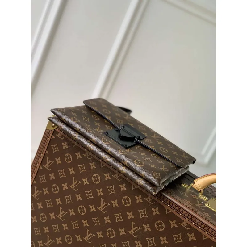LV M82598 Louis Vuitton Pochette S Lock Brown