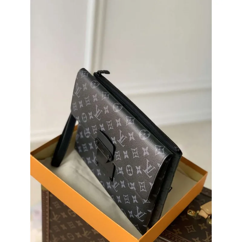 LV M82598 Louis Vuitton Pochette S Lock Black