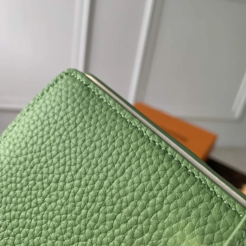 LV M82512 Louis Vuitton LV Vertical Wallet Vert Noto Green