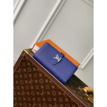 LV M82441 Louis Vuitton LV Vertical Wallet Blue